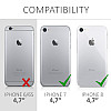 Kalibri Sunny iPhone SE 2022 / SE 2020 / 7 / 8 Σκληρή Θήκη με Πλαίσιο Σιλικόνης - Διάφανη / Black - 39341.01