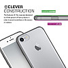 Kalibri Sunny iPhone SE 2022 / SE 2020 / 7 / 8 Σκληρή Θήκη με Πλαίσιο Σιλικόνης - Διάφανη / Black - 39341.01