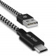 Dux Ducis K-ONE 2.1A - Καλώδιο Δεδομένων και Φόρτισης Micro USB 1M - Black / White