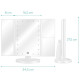 Navaris LED Foldable Cosmetic Mirror - Φωτιζόμενος Καθρέπτης LED - Matte White - 43457.48