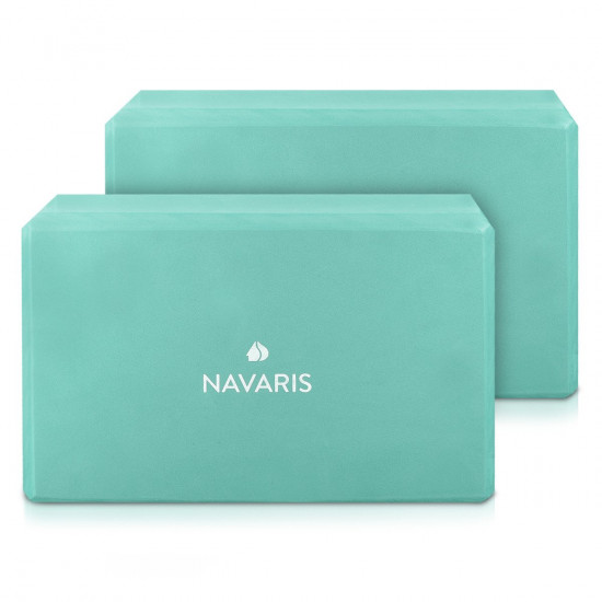 Navaris 2 in 1 Set of High Density EVA Foam Block for Pilates, Yoga, Gymnastics, Stretching - Μαξιλάρια Yoga - Green - 42704.07