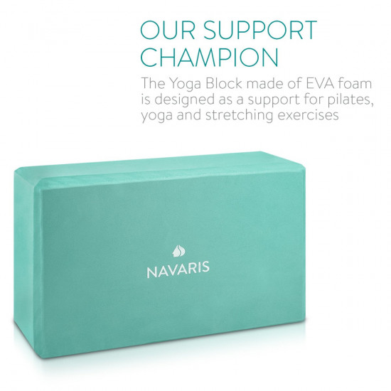Navaris 2 in 1 Set of High Density EVA Foam Block for Pilates, Yoga, Gymnastics, Stretching - Μαξιλάρια Yoga - Green - 42704.07