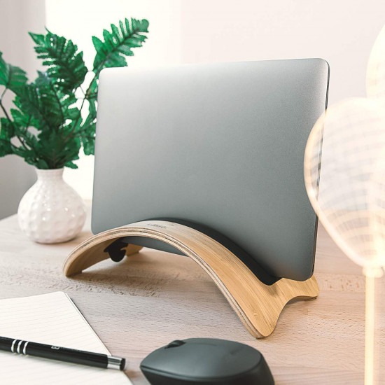 Kalibri Elegant Wooden Laptop Tablet Stand Βάση Στήριξης Laptop και Tablet από Ξύλο - Bamboo Brown - 48776.24