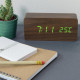 Kwmobile Digital Alarm LED Clock - Ψηφιακό Επιτραπέζιο Ρολόι και Ξυπνητήρι - Brown - Green LED - 40800