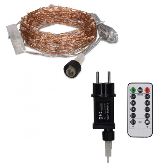 Kwmobile LED string of lights with Copper wire 10m - Διακοσμητικά Φωτάκια RGB IP65 - Multicoloured - 37286.32.100