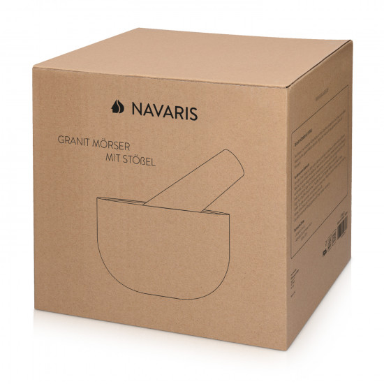 Navaris Mortar and Pestle Set Σετ με Γουδί και Γουδοχέρι από Φυσικό Γρανίτη - 47789.01