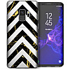 Caseflex iPhone XS Max Θήκη Σιλικόνης TPU - Marble Arrows - Black / Gold - Διάφανη