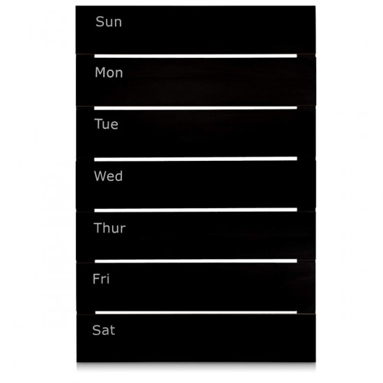 Navaris Weekly Planner Calendar Chalkboard Μαυροπίνακας Εβδομαδιαίου Χρονοδιαγράμματος - Black - 45368.01