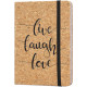 Navaris Notebook with Cork Cover Σημειωματάριο από Φελλό Design Live / Laugh / Love - 48477.05
