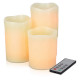 Navaris LED Candles Set 3 Κεριά με Φωτισμό Led και Τηλεχειριστήριο - Warm White - 48772.01.03