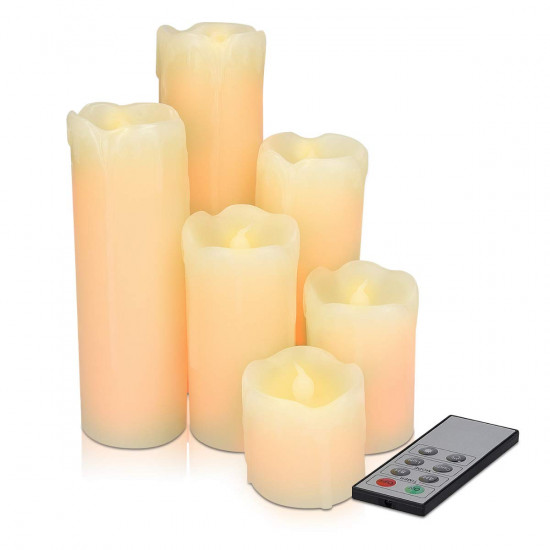 Navaris LED Candles Set 6 Κεριά με Φωτισμό Led και Τηλεχειριστήριο - Warm White - 48772.01.06