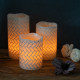 Navaris LED Candles Set 3 Κεριά με Φωτισμό Led και Τηλεχειριστήριο - Design Brick - Warm White - 48772.03.03