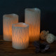 Navaris LED Candles Set 3 Κεριά με Φωτισμό Led και Τηλεχειριστήριο - Design Leaf - Warm White - 48772.04.03