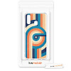 KW Samsung Galaxy A40 Θήκη Σιλικόνης TPU Design Retro Stripe Circle - Blue / Orange / Dark Blue - 48543.08