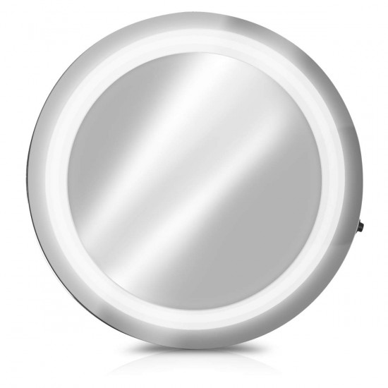 Navaris Μεγεθυντικός Καθρέφτης LED για Μακιγιάζ - 5x Μεγέθυνση - Silver - 44599.35
