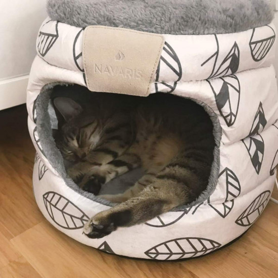 Navaris Cat Igloo and Bed Κρεβάτι Γάτας - Grey - 47600.01