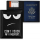KW Πορτοφόλι Ταξιδίου για Διαβατήριο και Κάρτες Design Don't Touch my Passport - Black / White - 39214.01