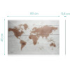 Navaris Μαγνητικός Γυάλινος Πίνακας - 60 x 40cm - Design World Map - 45724.01