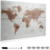 Navaris Μαγνητικός Γυάλινος Πίνακας - 60 x 40cm - Design World Map - 45724.01