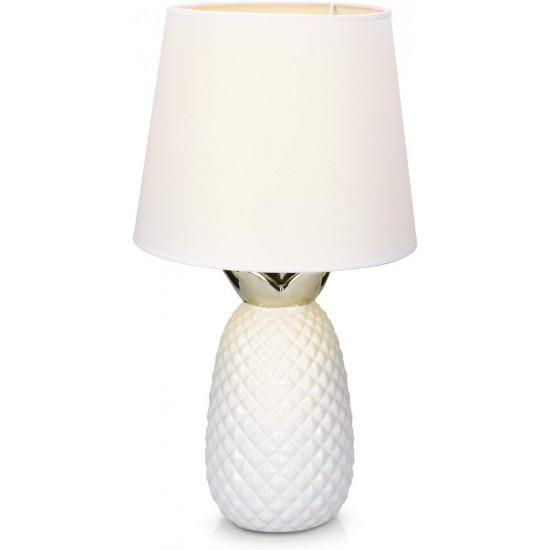 Navaris Table Lamp Επιτραπέζιο Φωτιστικό Design Pineapple - 46cm - White - 49152.02.02