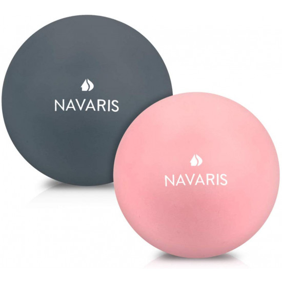 Navaris Lacrosse Massage Balls - Σετ με 2 Μπάλες Μασάζ - Rose / Dark Blue - 49269.17.33