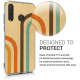 KW Huawei P30 Lite Θήκη Σιλικόνης TPU Design Curved Retro Stripes - Orange / Brown / Beige - 47501.17