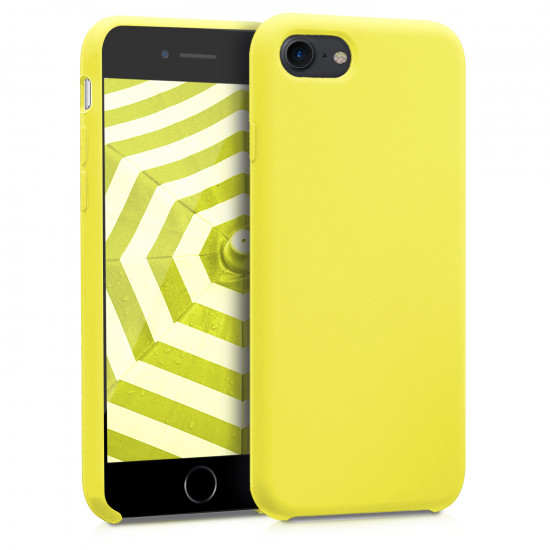 KW iPhone SE 2022 / SE 2020 / 7 / 8 Θήκη Σιλικόνης Rubber TPU - Neon Yellow - 40225.75
