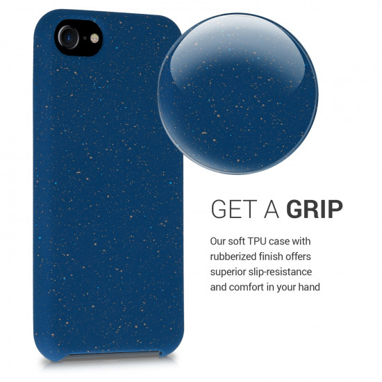KW iPhone SE 2022 / SE 2020 / 7 / 8 Θήκη Σιλικόνης TPU Design Paint Splatter - Dark Blue / White / Blue - 49557.01