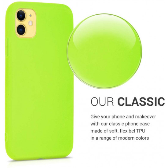 KW iPhone 11 Θήκη Σιλικόνης TPU - Neon Yellow - 49783.75