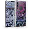 KW Huawei P30 Θήκη Σιλικόνης Design Indian Sun - Διάφανη / Blue / Dark Pink - 47412.03