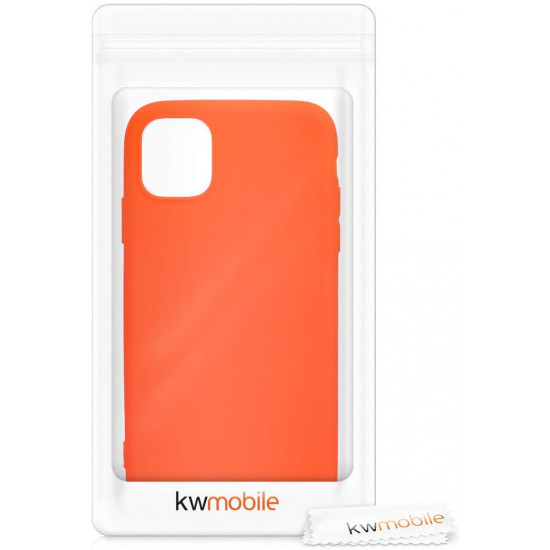 KW iPhone 11 Θήκη Σιλικόνης TPU - Neon Orange - 49783.69