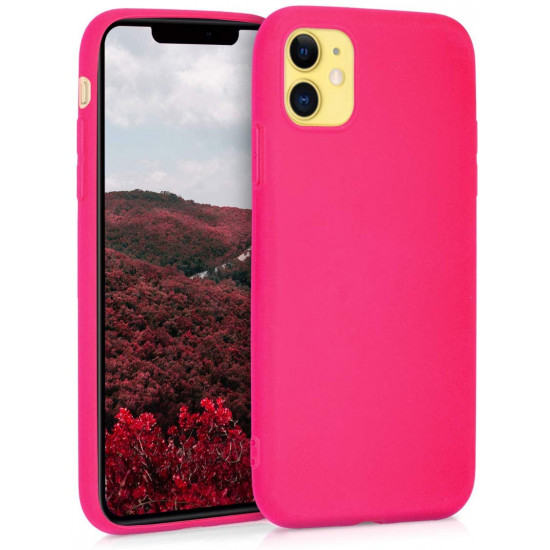 KW iPhone 11 Θήκη Σιλικόνης TPU - Neon Pink - 49783.77