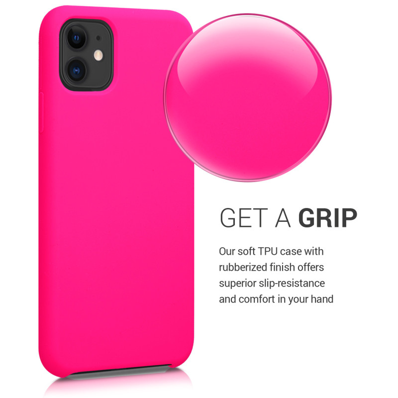 KW iPhone 11 Θήκη Σιλικόνης Rubber TPU - Neon Pink - 49724.08 KW iPhone 11 Θήκη Σιλικόνης Rubber TPU - Neon Pink - 49724.08
