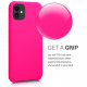 KW iPhone 11 Θήκη Σιλικόνης Rubber TPU - Neon Pink - 49724.08