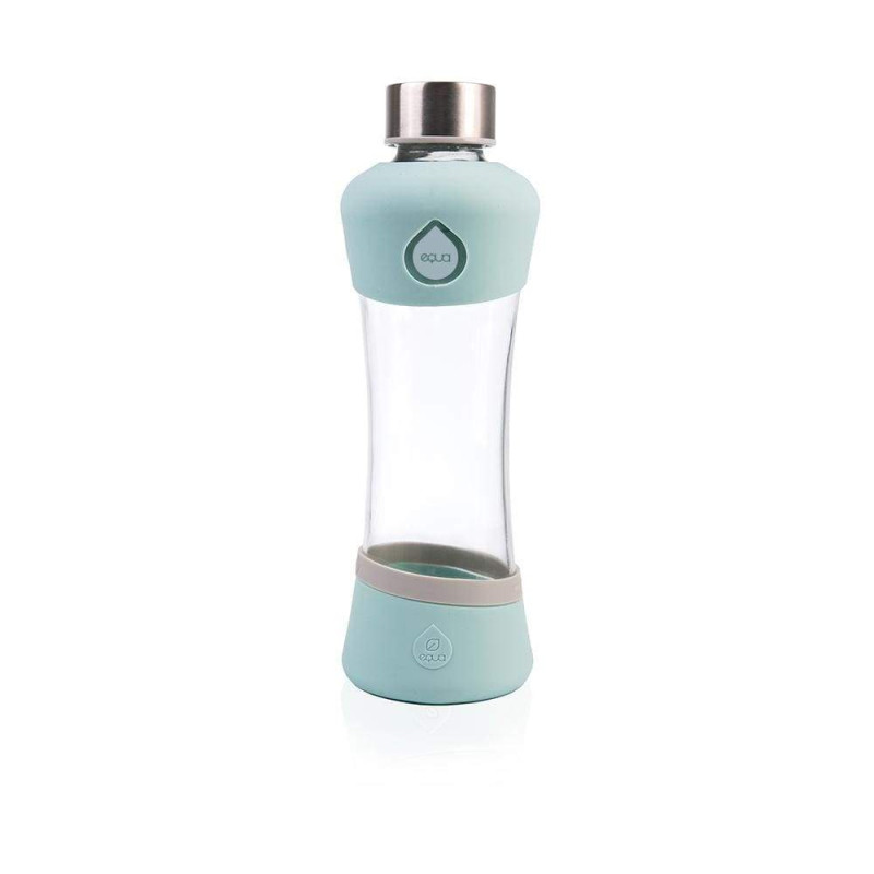 Equa Active Squeeze Γυάλινο Μπουκάλι Νερού - 550ml - Mint / Διάφανο