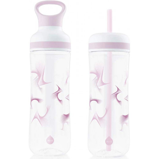 Equa Flow Bounce 2in1 Πλαστικό Μπουκάλι Νερού BPA Free - 800ml - Pink / Διάφανο