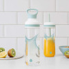 Equa Flow Wave 2in1 Πλαστικό Μπουκάλι Νερού BPA Free - 800ml - Blue / Διάφανο