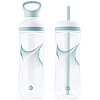 Equa Flow Wave 2in1 Πλαστικό Μπουκάλι Νερού BPA Free - 800ml - Blue / Διάφανο