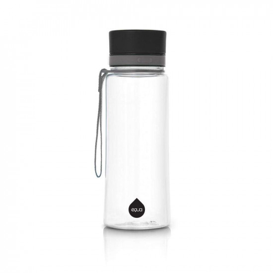 Equa Plain Πλαστικό Μπουκάλι Νερού BPA Free - 600ml - Black / Διάφανο