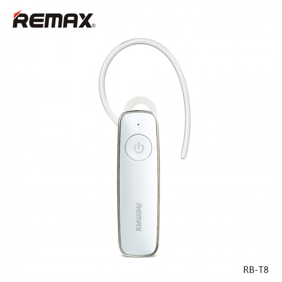 Remax RB-T8 Ασύρματο ακουστικό Bluetooth για κλήσεις / μουσική - White