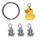Navaris Cute Duck Family Keyring Μεταλλικό Μπρελόκ - Yellow / Silver - 49567.01