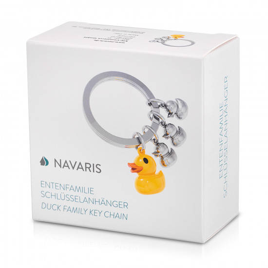 Navaris Cute Duck Family Keyring Μεταλλικό Μπρελόκ - Yellow / Silver - 49567.01