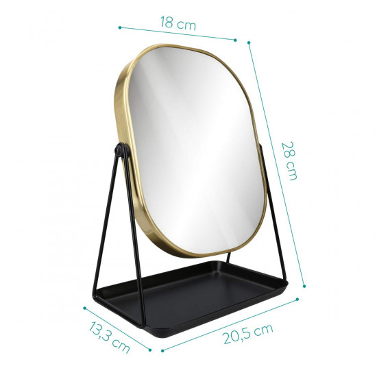 Navaris Free Standing Makeup Mirror - Καθρέπτης Μακιγιάζ - Gold - 49361.21