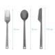 Navaris Titanium Camping Cutlery Set - Φορητό Σετ με Κουτάλι, Πιρούνι και Μαχαίρι από Τιτάνιο - Grey - 46937.02