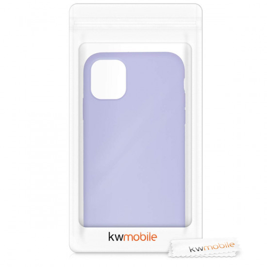 KW iPhone 11 Θήκη Σιλικόνης Rubber TPU - Light Lavender - 49724.139