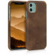 Kalibri iPhone 11 Σκληρή Θήκη με Επένδυση Γνήσιου Δέρματος - Brown - 49737.05