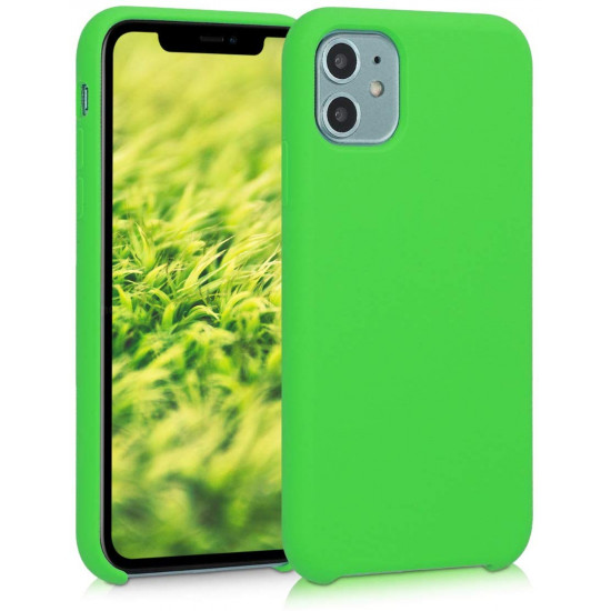 KW iPhone 11 Θήκη Σιλικόνης Rubber TPU - Lime Green - 49724.159
