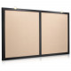 Navaris Combo Board with Chalk and Cork Boards - Διπλός Πίνακας Ανακοινώσεων με Μαγνητικό Μαυροπίνακα και Πίνακα από Φελλό - Dark Brown - Black - 49998.01