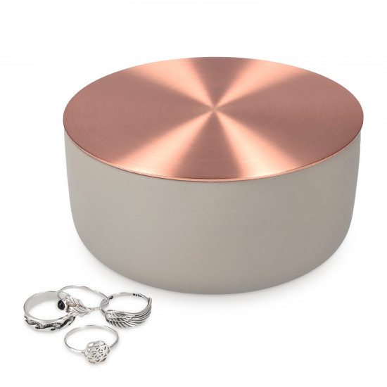 Navaris Jewellery Box - With Copper Metal Lid - Κουτί αποθήκευσης κοσμημάτων - 49479.01