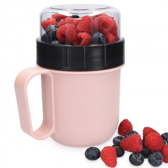 Navaris Breakfast To Go Cup BPA Free Φορητό Δοχείο Φαγητού - Pastel Pink - 48893.01.33